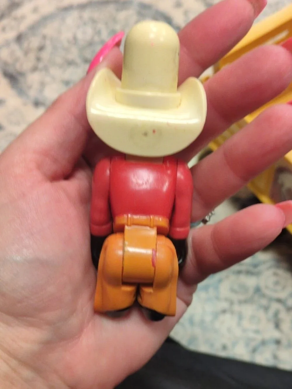 1979 Fisher-Price Husky Helper Green and Yellow Farm Truck with Cowboy and Horse